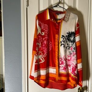 Fashion Nova Hugh Status Printed Shirt size XL